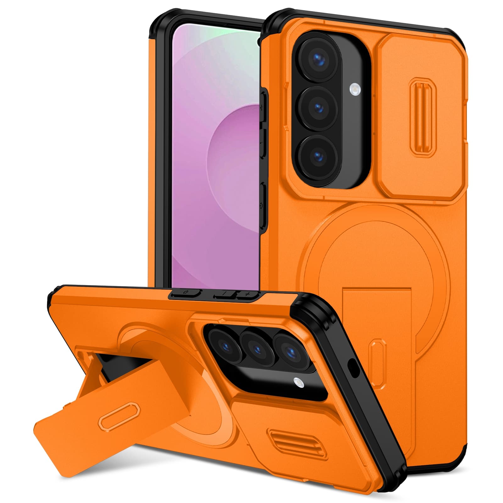 UUCOVER - Magnetic Case for Samsung Galaxy S26+ Shockproof TPU+PC Case Compatible with MagSafe Stand Sliding Camera Cover - Orange price history on PriceWatchPro