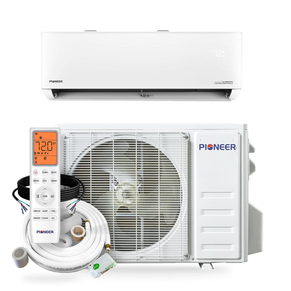 Pioneer - Quantum Hyperformance 1-Zone 24,000 BTU 22.5 SEER2 Ductless Mini-Split Inverter Heat Pump with 16 ft. Lines 208/230V - White