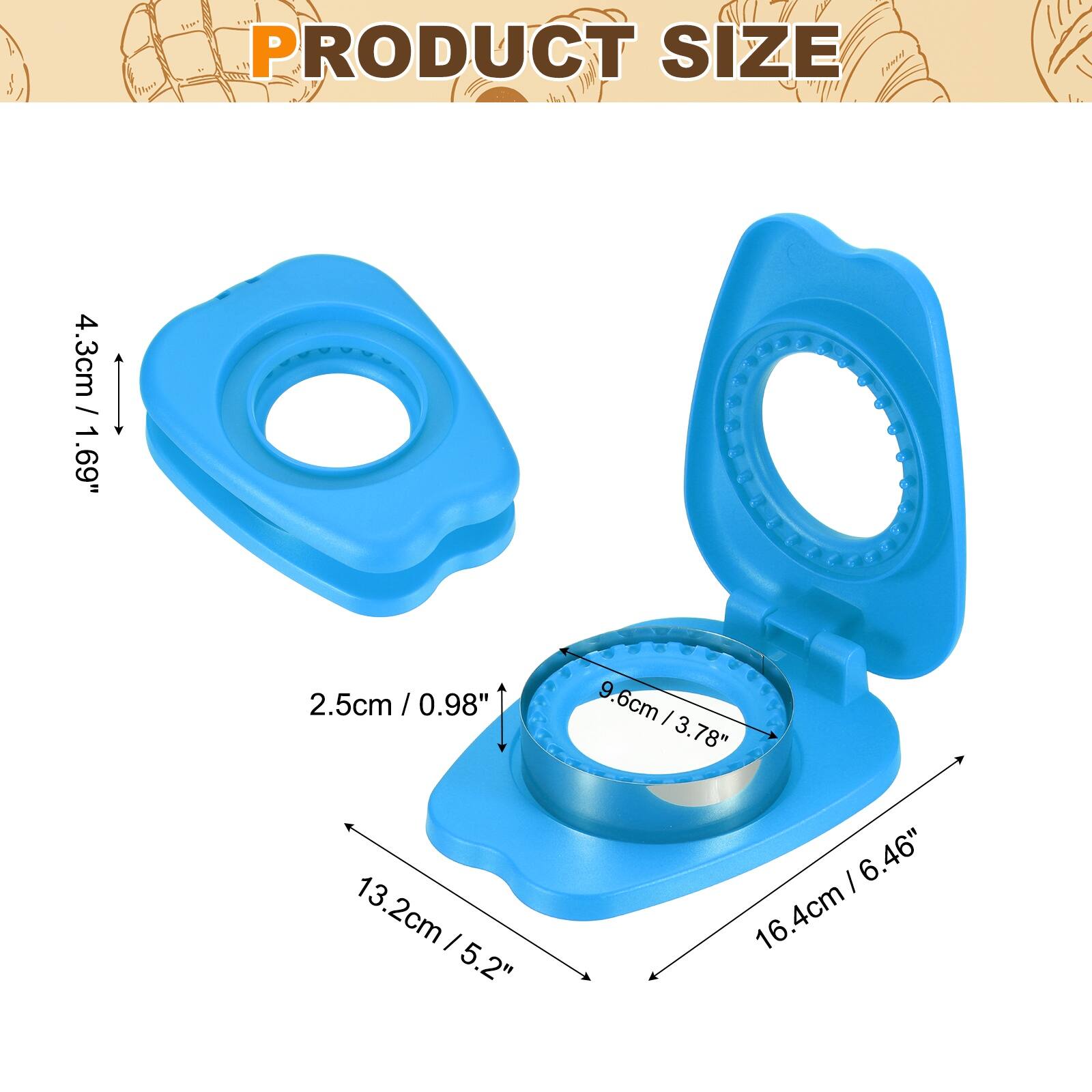 PRODUCT SIZE

4.3cm / 1.69"  
2.5cm / 0.98"  
9.6cm / 3.78"  
13.2cm / 5.2"  
16.4cm / 6.46"