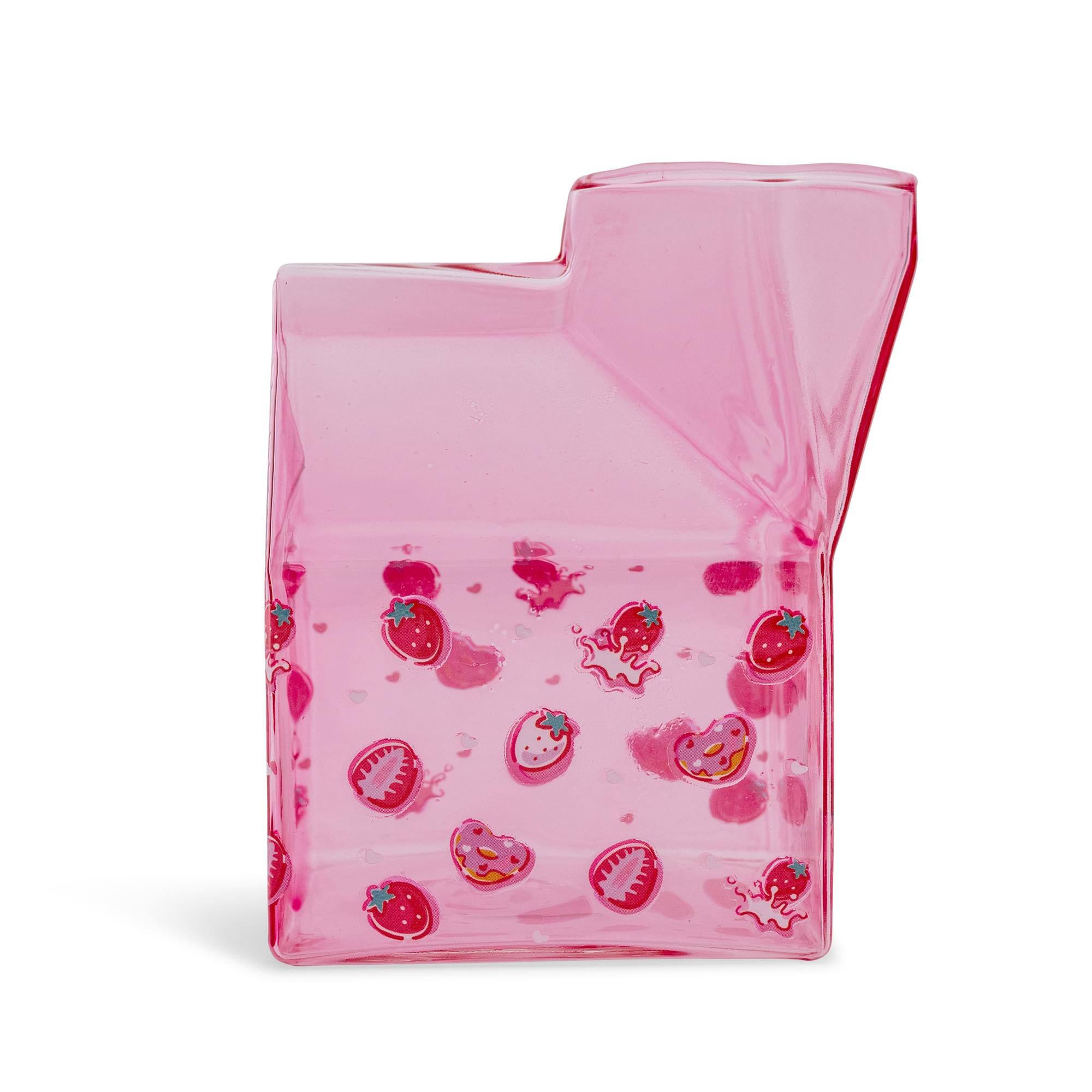 Alt View 10. Silver Buffalo - Sanrio My Melody Strawberry Glass Milk Carton | Holds 12 Ounces - Multi-Colored.