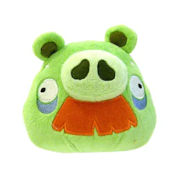 Commonwealth Toys - Angry Birds 8" Moustache Pig Plush Officially Licensed - Green