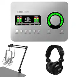 Universal Audio - Apollo Solo Heritage Edition Desktop 2x4 Thunderbolt 3 Audio Interface + Broadcast Arm with Internal