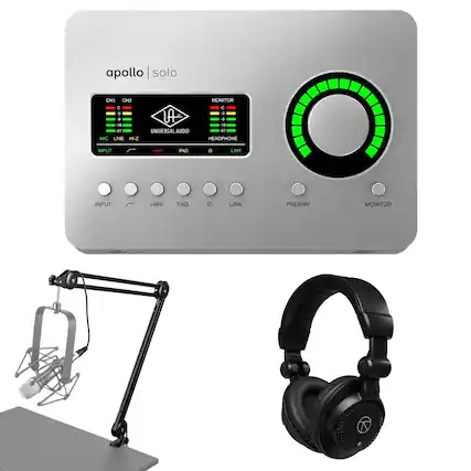apollo solo
CH1 CH2
MIC LINE HI-Z
UNIVERSAL AUDIO
MONITOR
HEADPHONE INPUT
+48V PAD
LINK INPUT
+48V PAD
LINK
PREAMP
MONITOR