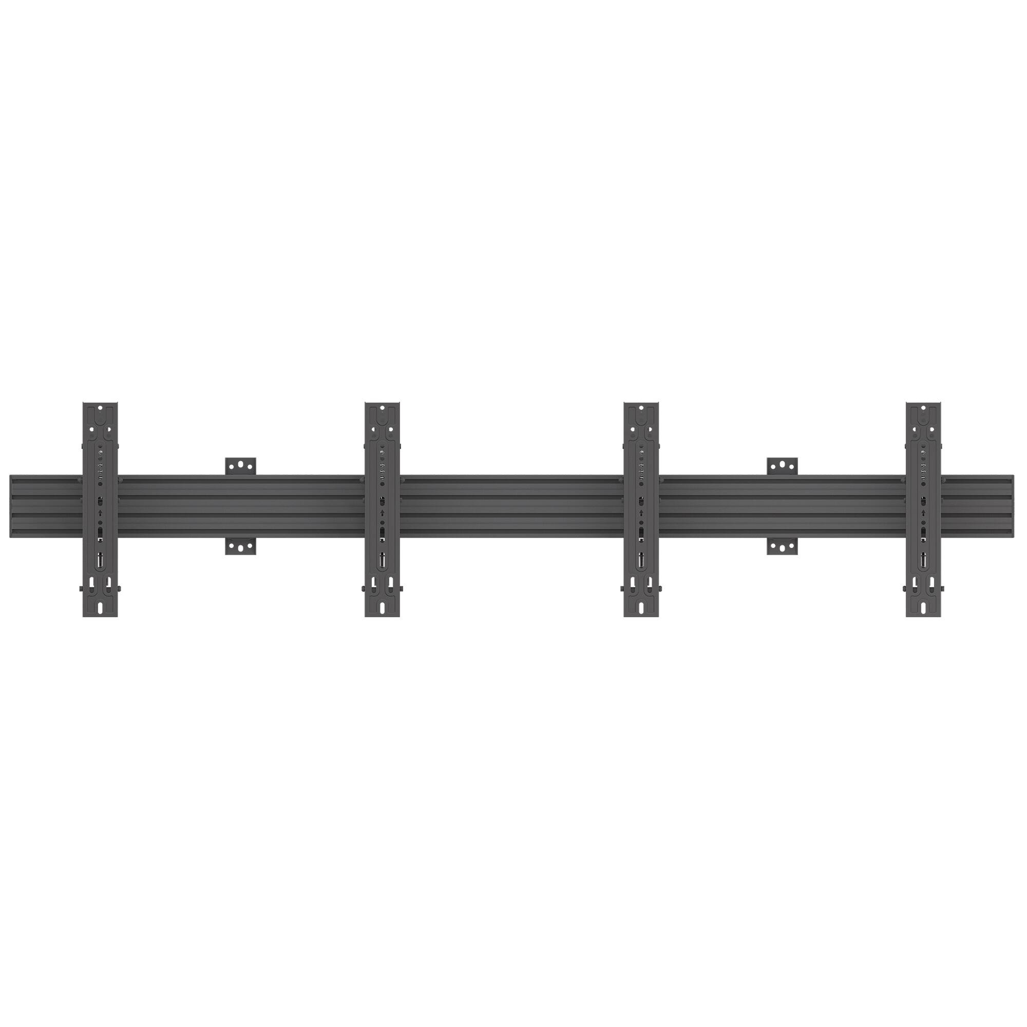Left. Kanto - Menu Board Wall Mount System with Tilting Arms for 40" - 60" TVs, 2 Screens - Black.