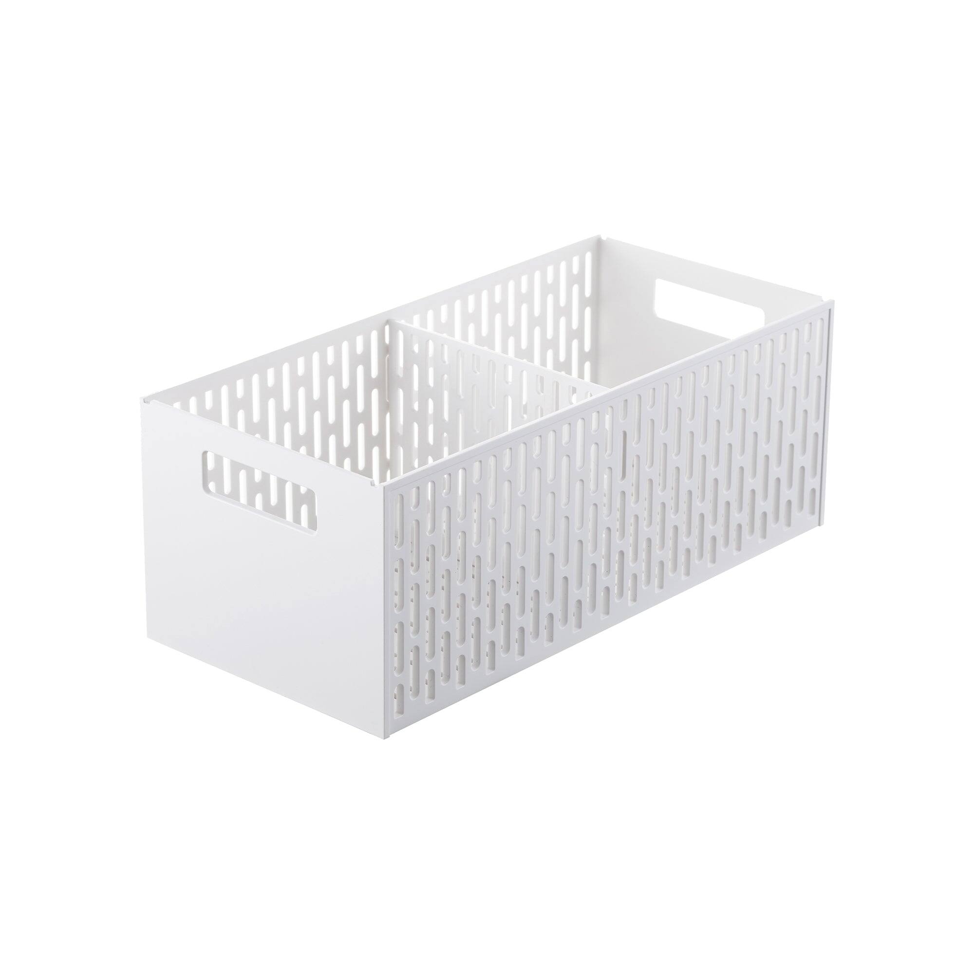 Angle. Yamazaki Home - Stackable Vegetable Stocker - Black.