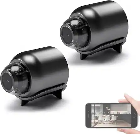 Front. Cluzine - Mini 5G Wireless WiFi Camera HD, Cat Eye Security Camera,with Night Vision, Motion Detection(2pcs).
