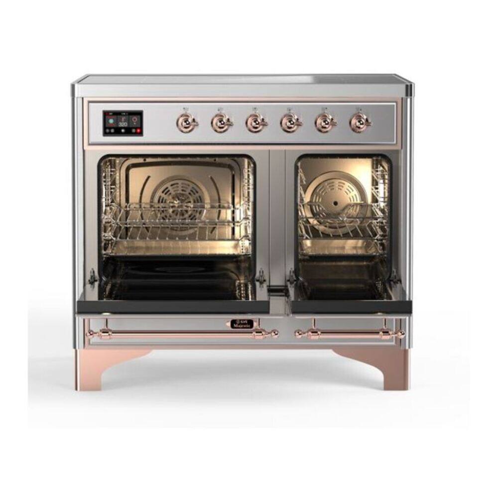 Alt View 5. ILVE - ILVE Majestic II 40 inch Induction Range with 6 Elements (Stainless Steel, Copper Trim) - Stainless Steel.