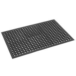 Winado - Anti-Fatigue Mat for Standing - 60" x 36" Multi-functional Non-Slip Rubber Mat with Drain Holes for Restaurant & Kitchen - Black