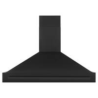 ZLINE - 48 inches - Convertible & Externally Vented - Wall Range Hood - Black - Front_Zoom