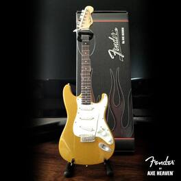 Axe Heaven - Fender Stratocaster Gold Finish Mini Electric Guitar Replica FS-020 - Collectibles - Multicolor