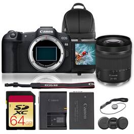 Canon - EOS R8 Mirrorless Camera with Cropping Guide Firmware + RF 24-105