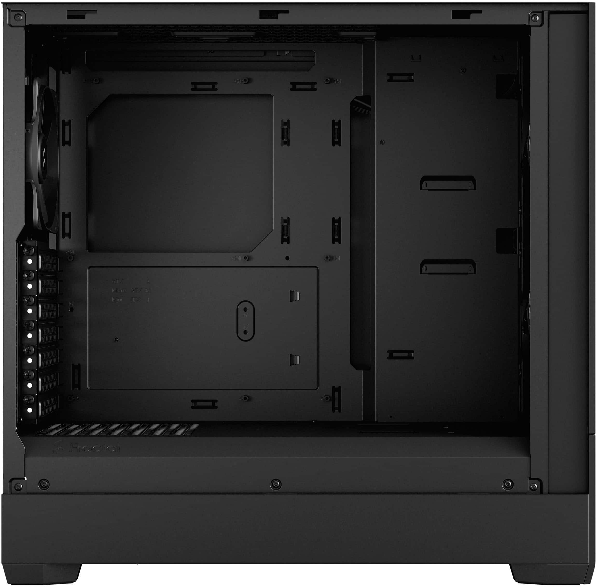 Alt View 12. Fractal Design - Pop Air Black TG ATX High-Airflow Clear Tempered Glass Window Mid-Tower PC Case - Black.