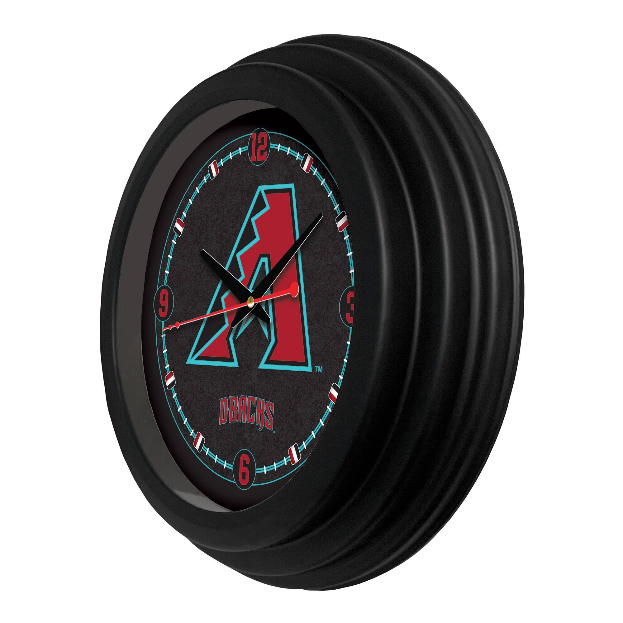 Alt View 1. Holland Bar Stool Co. - Arizona Diamondbacks 15" Traditional Wall Clock - Black.