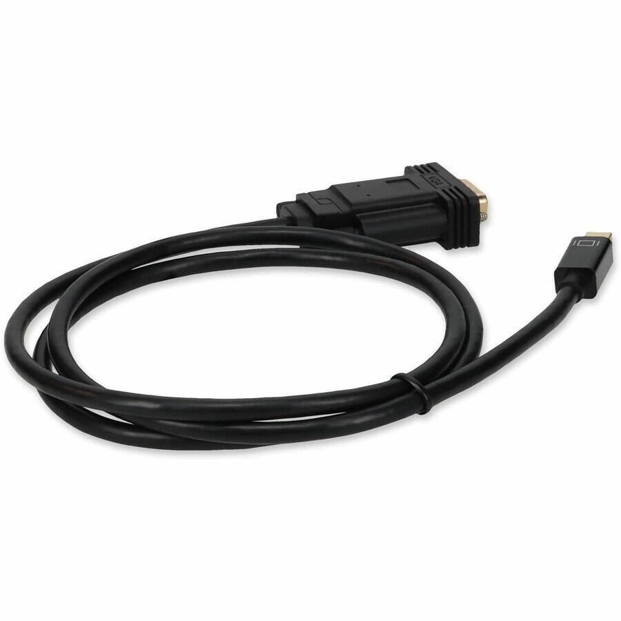 Alt View 1. AddOn - AddOn 6ft Mini-DisplayPort 1.1 Male to VGA Male Black Cable For Resolution Up to 1920x1200 (WUXGA) - 6 ft Mini - Black.