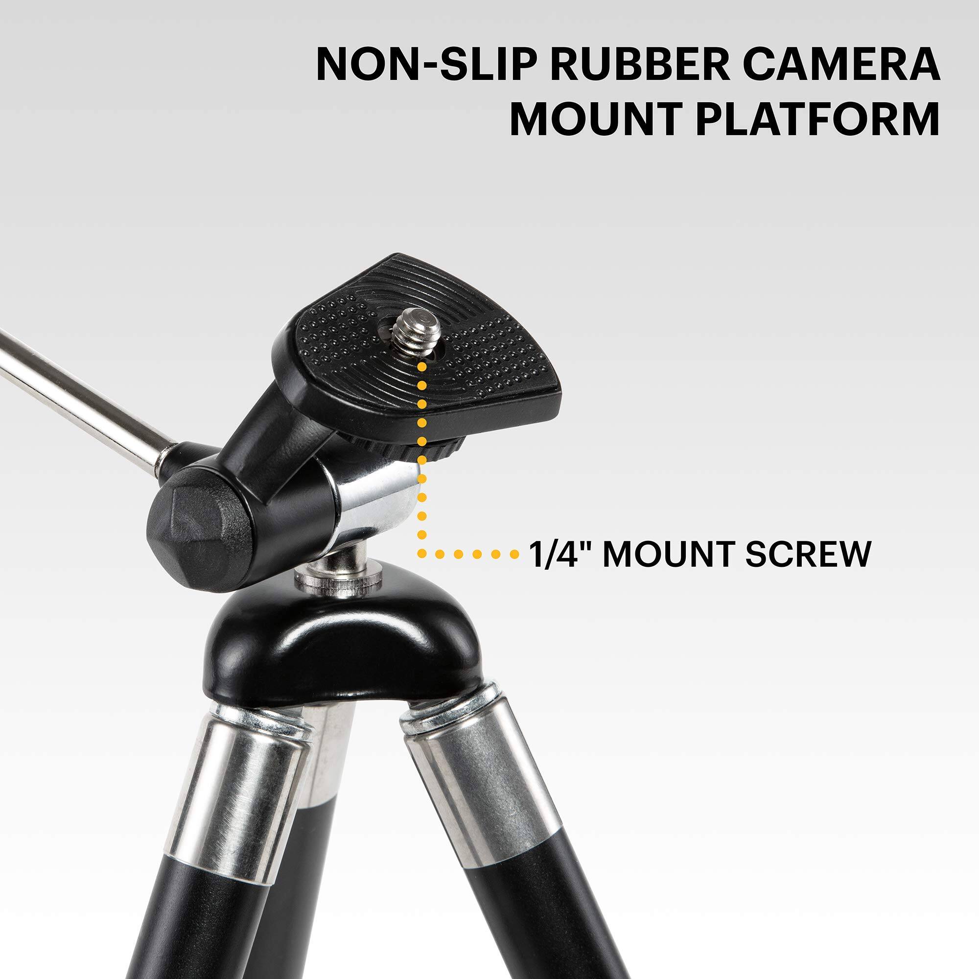 NON-SLIP RUBBER CAMERA MOUNT PLATFORM
1/4" MOUNT SCREW