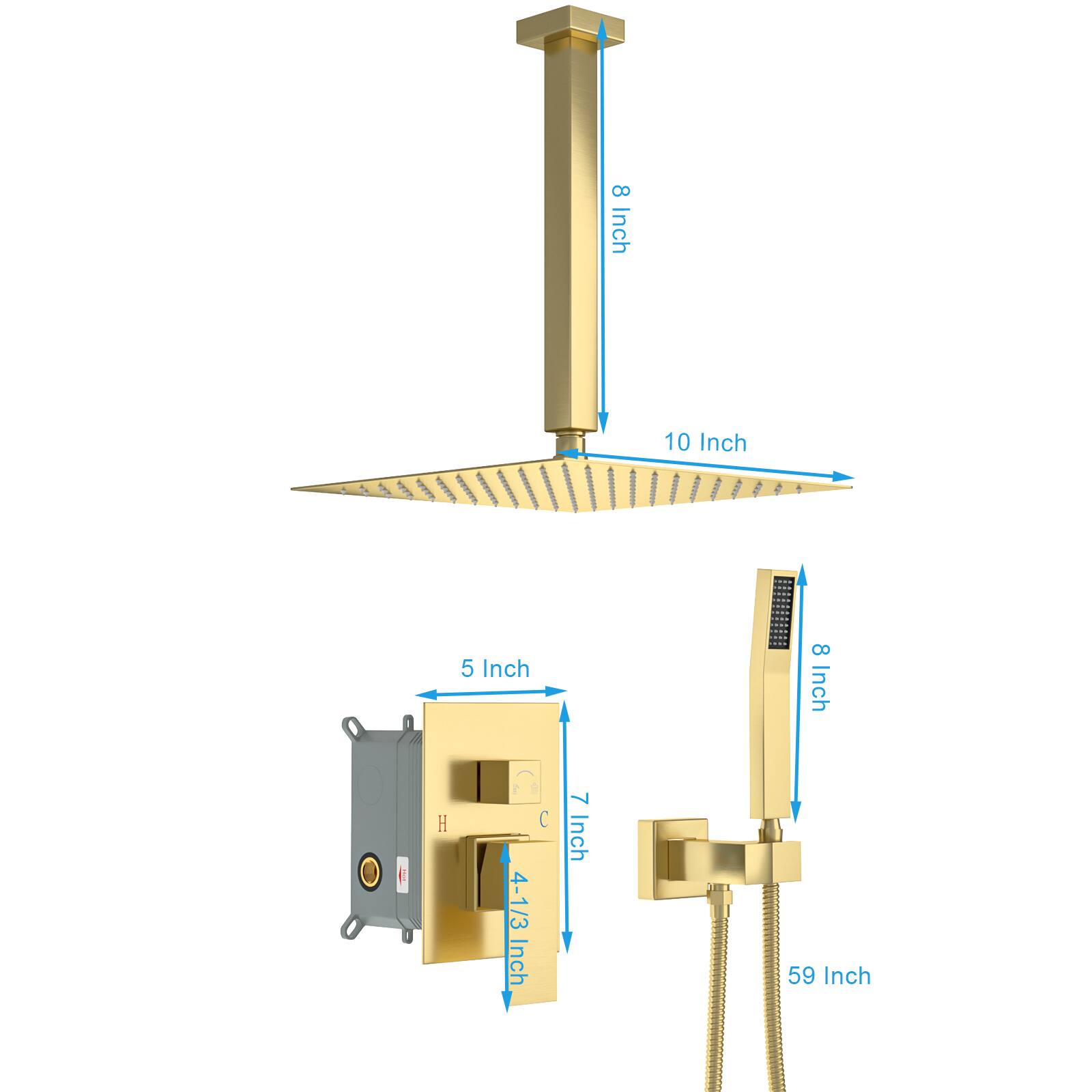 8 Inch  
10 Inch  
5 Inch  
8 Inch  
4-1/3 Inch  
7 Inch  
59 Inch