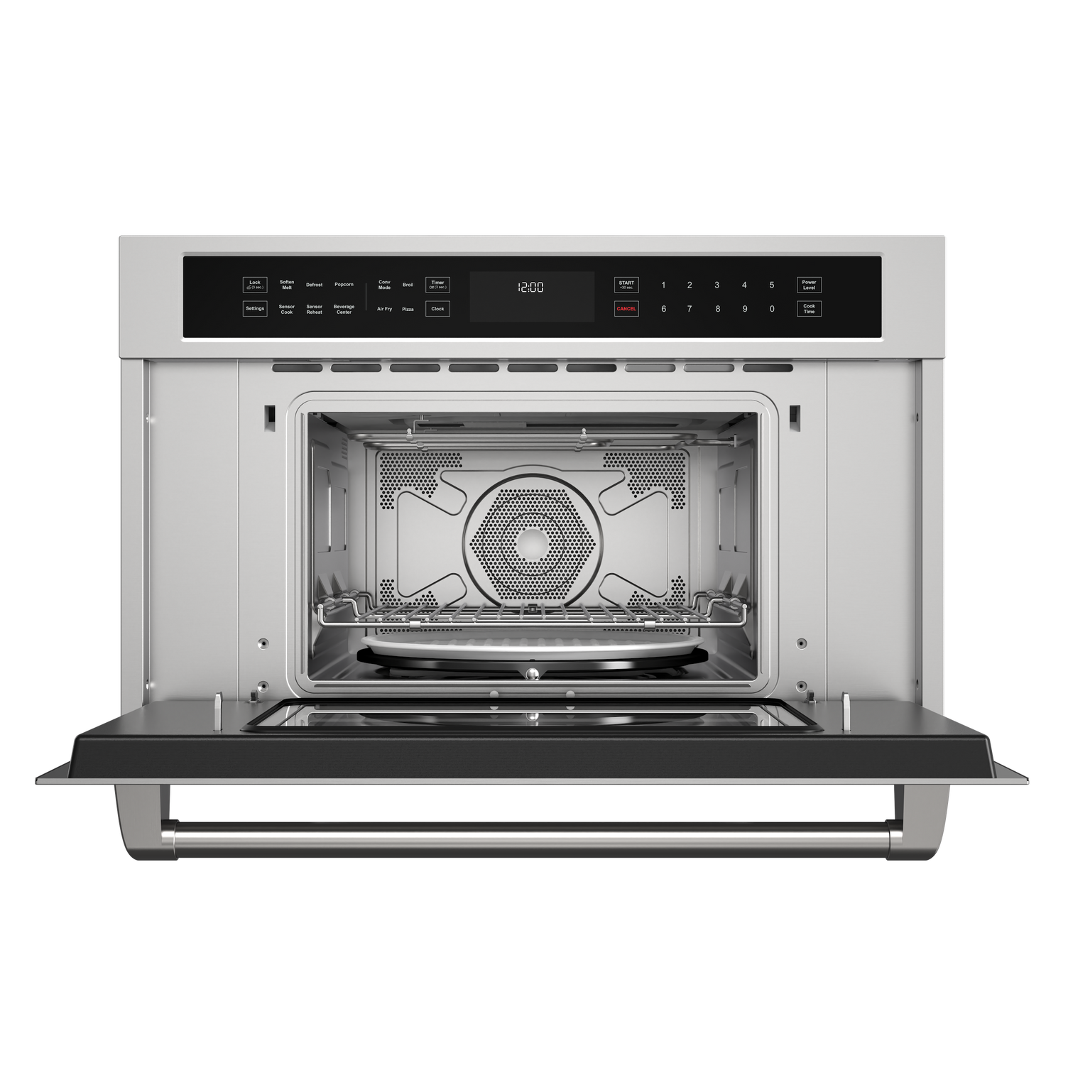 Alt View 3. Thor Kitchen - 1.6 Cu. Ft. Built-In Microwave Oven with Air Fry - Stainless Steel.