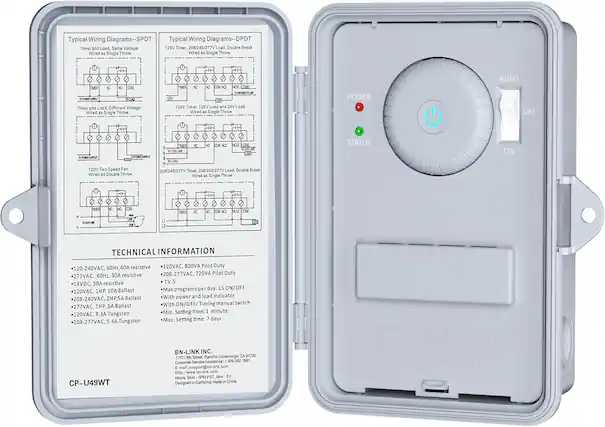 Typical Wiring Diagrams--SPDT
Timer and Load, Same Voltage 120V
Wired as Single Throw
ME NC COM PM L C
Timer and Load, Different Voltage
Wired as Single Throw
TMEK MC CN NC R M - CN
120V Timer, 120V Load and 24V Load
Wired Single Throw
120V Two Speed Fan
Wired as Double Throw
208/240/277V Timer, 208/240/277V Load, Double Break
Wired as Single Throw
ME C NO COM M 0 KIM N2 NOR CM 1
Typical Wiring Diagrams--DPDT
120V Timer, 208/240/277V Load, Double Break
Wired as Single Throw
120V Timer, 120V Load and 24V Load
Wired as Single Throw
208/240/277V Timer, 208/240/277V Load, Double Break
Wired as Single Throw
TECHNICAL