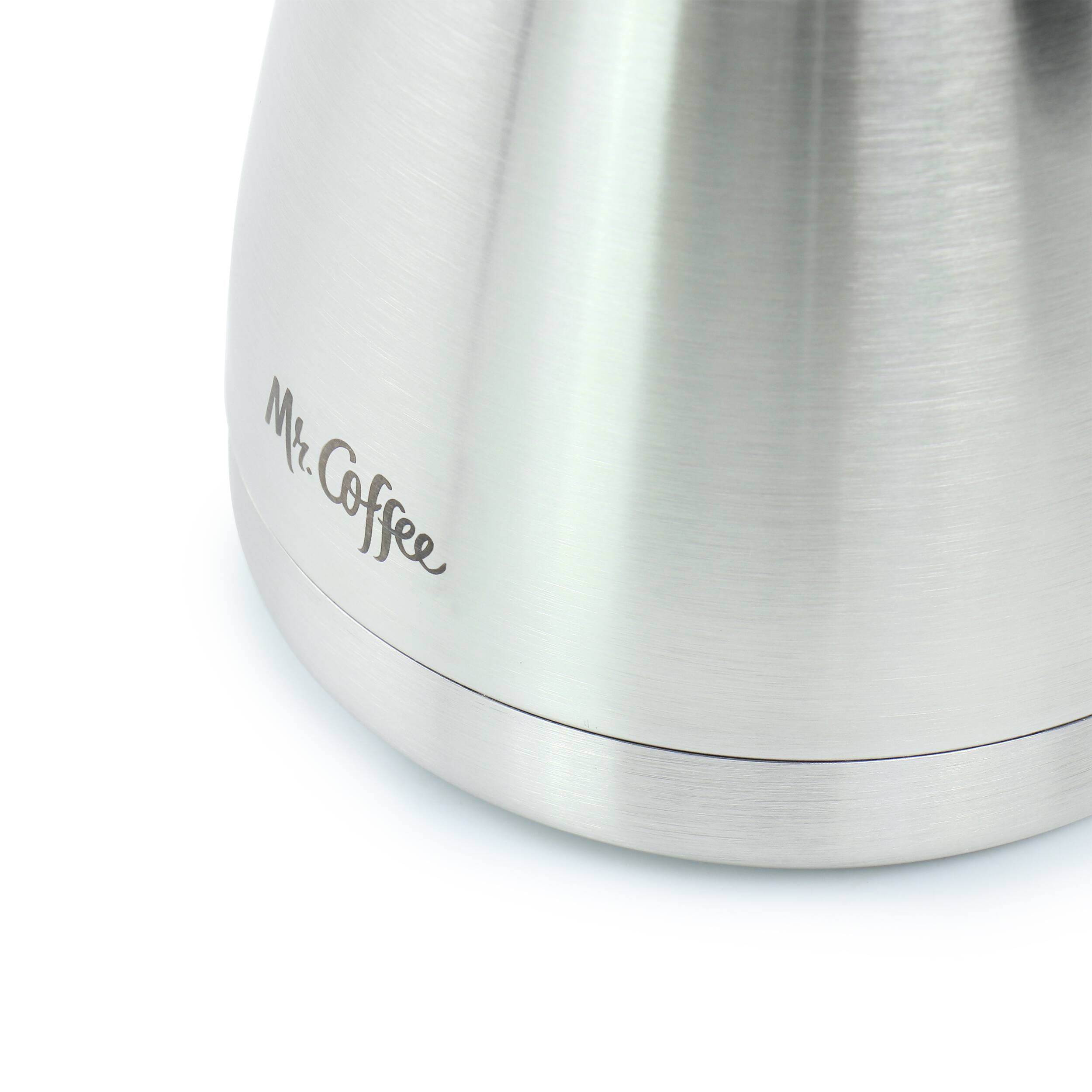 Alt View 4. Mr. Coffee - Mr. Coffee Olympia 1 Quart Insulated Stainless Steel Thermal Coffee Pot - Silver.