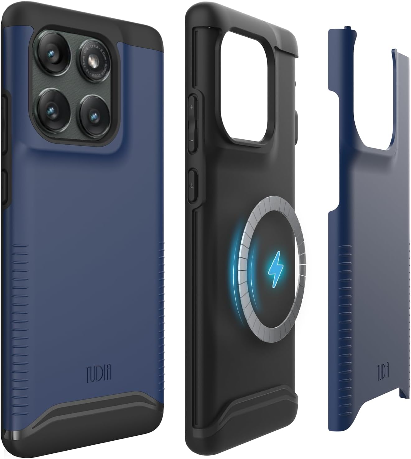 Front. TUDIA - TUDIA Merge for Motorola Edge 2025 Case 5G Magsafe Compatible Cover - Indigo Blue - Magnetic Indigo Blue.