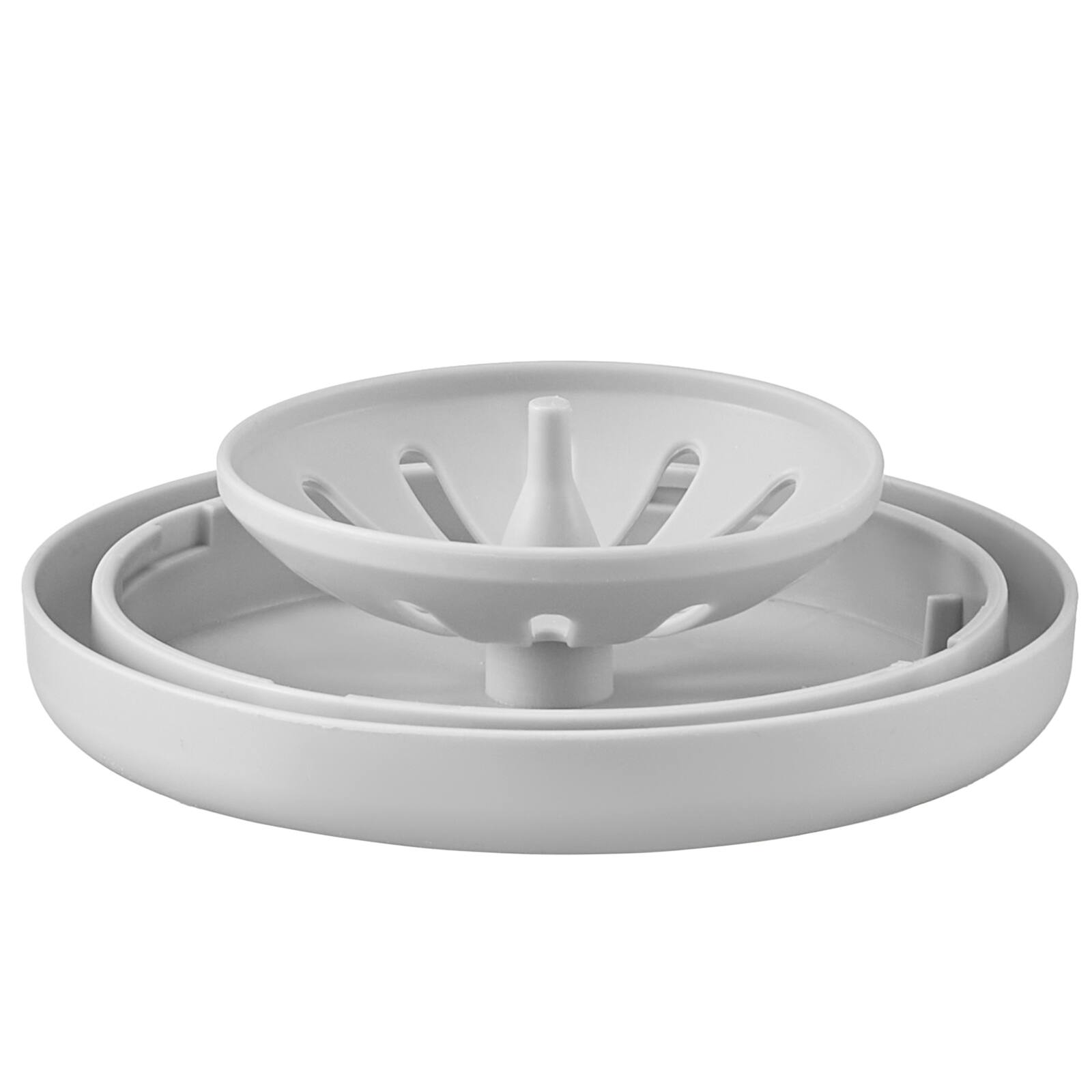 Alt View 5. VEVOR - Toilet Brush and Holder Set, Toilet Bowl Brush and Holder with Comfortable PP Handle, Compact Bathroom Scrubber Cleaner - White,Gray.