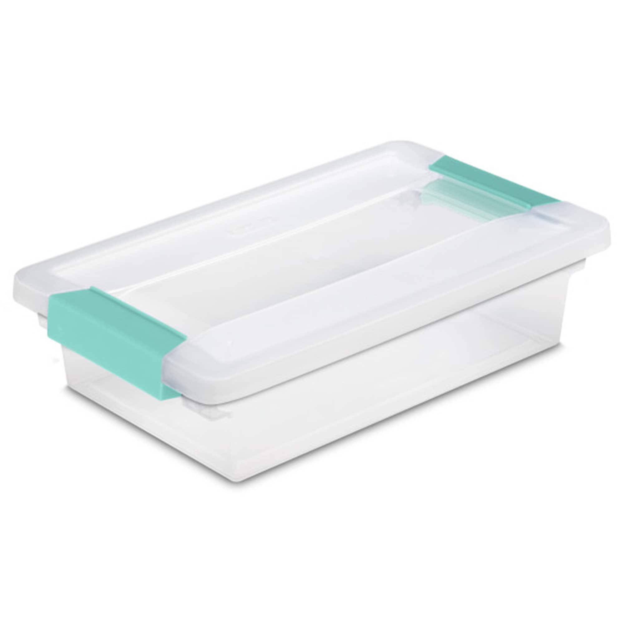 Sterilite - Small Clip Box Clear Storage Tote Container with Latching Lid, 30 Pack