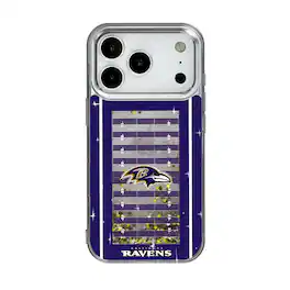 Keyscaper - NFL - Baltimore Ravens iPhone Field Design Glitter Case - 15 - Multicolor