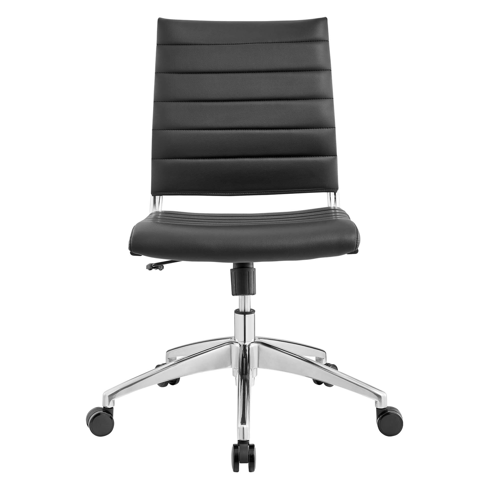 Alt View 4. Modway - Jive Armless Mid Back Office Chair by Modway - Black.