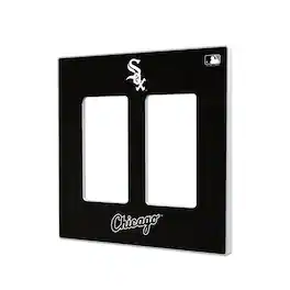 Keyscaper - Chicago White Sox Solid Double Rocker Light Switch Plate - Multicolor