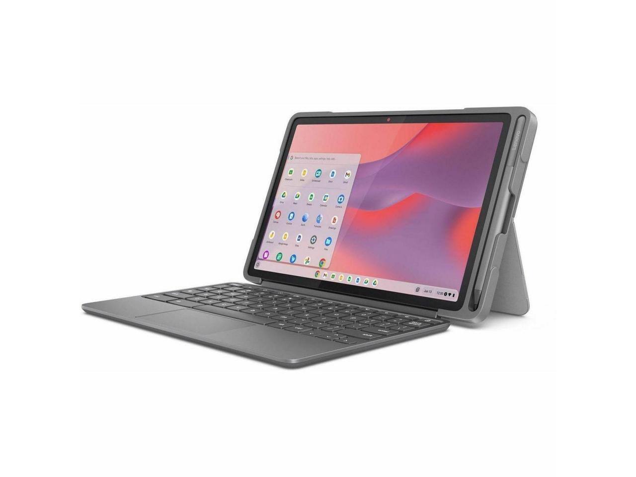 Alt View 3. Lenovo - Lenovo Chromebook Duet EDU G2 83HJ0002UB - 10.9" WUXGA - MediaTek Kompanio 838 - 4 GB - 64 GB - ChromeOS - Luna Gray - Charcoal Gray.