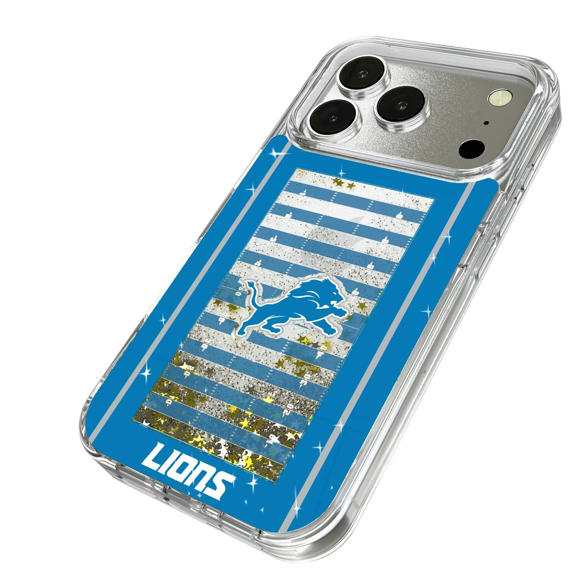 Alt View 1. Keyscaper - Detroit Lions iPhone Field Design Glitter Case - 15 - Multicolor.