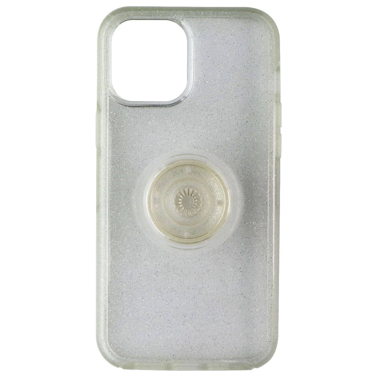 Back. OtterBox - Otter + Pop Symmetry Series Case for Apple iPhone 12 Pro Max - Stardust Glitter - Clear.