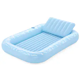 Bestway - H2OGO! Sun-Kissed Tanning Lounge, 6'8" x 54" x 10" XL Inflatable Pool Float - Blue
