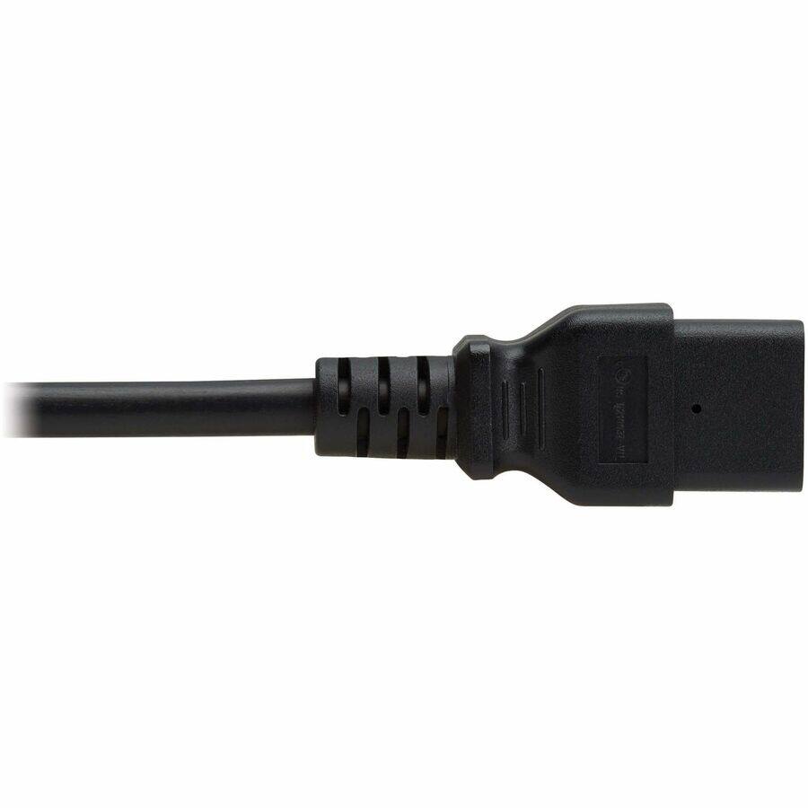 Alt View 4. Tripp Lite - Eaton Tripp Lite Series Power Cord, C14 to C21 - Heavy-Duty, 15A, 250V, 14 AWG, 3 ft. (0.9 m), Black - For Computer - Black.