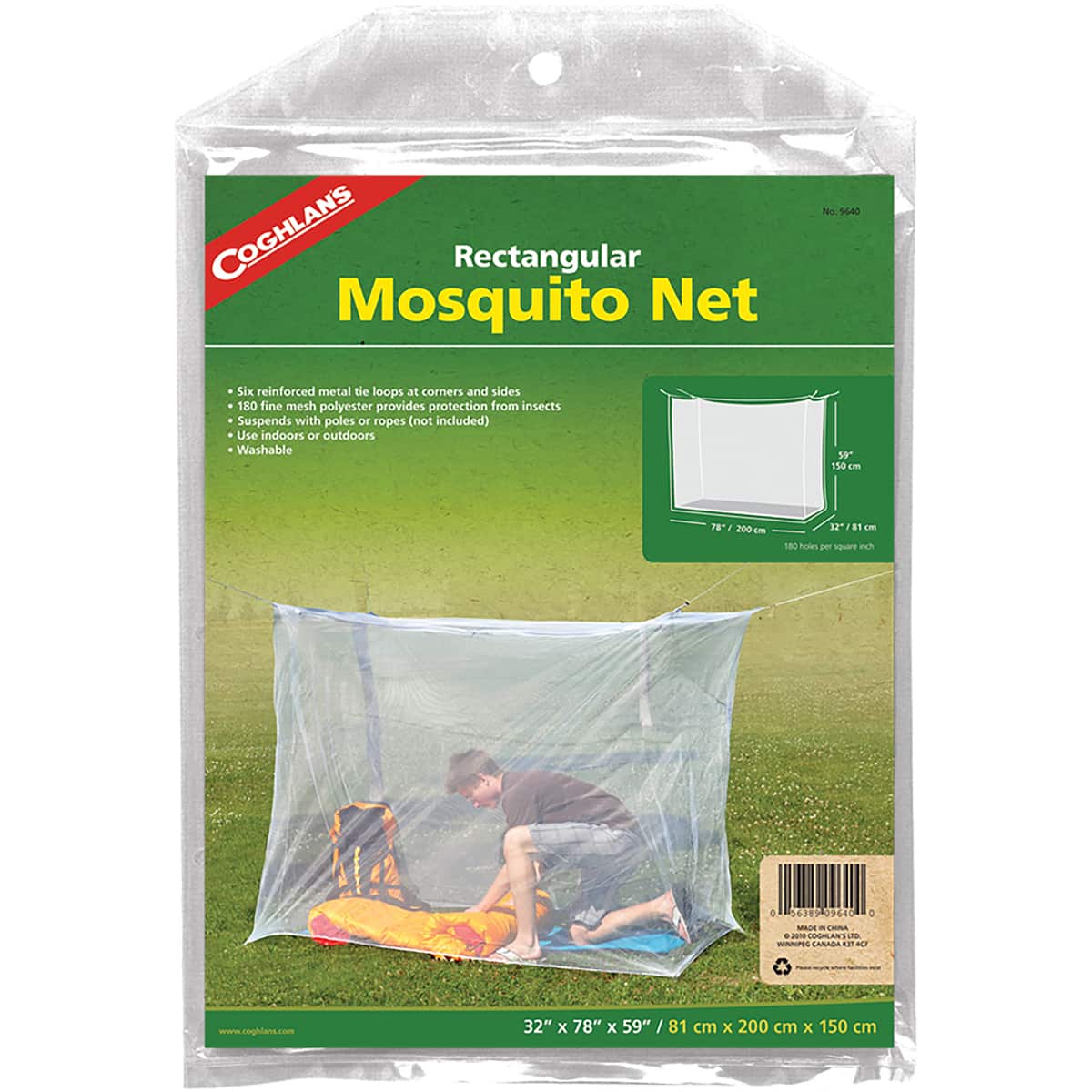 Coghlan’s - Coghlan's Rectangular Bug Net, Mesh Polyester Netting - White