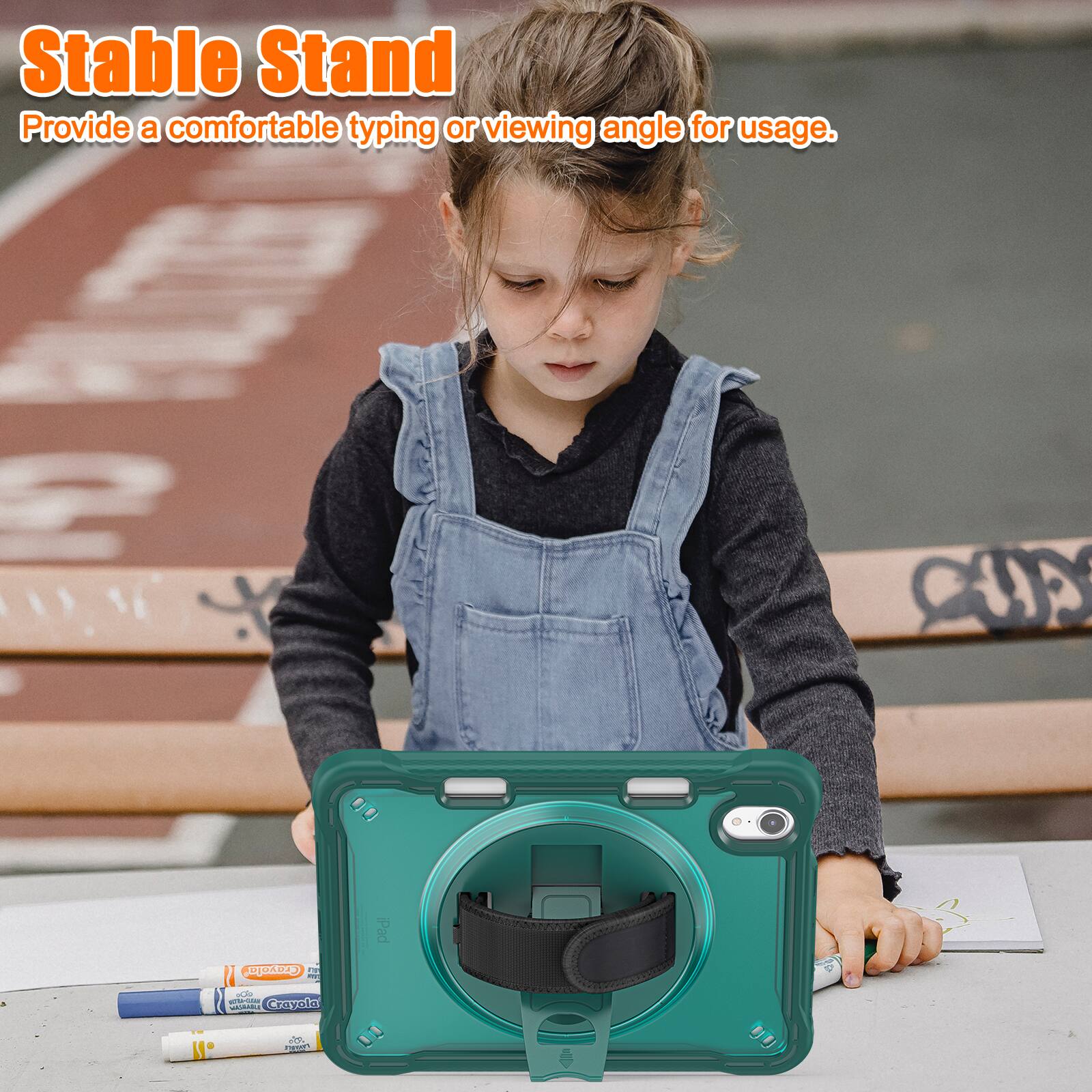 Stable Stand  
Provide a comfortable typing or viewing angle for usage.