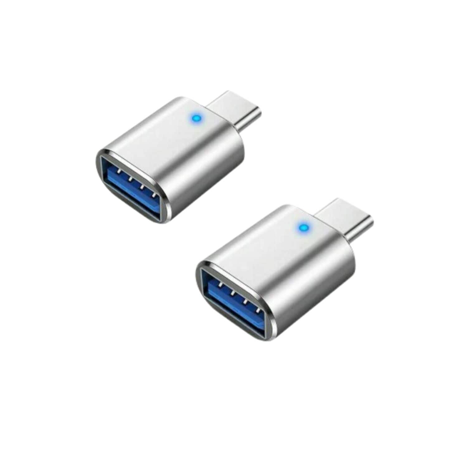 Home Collection - USB-C 3.1 Male to USB-A Female Adapter Converter OTG Type-C for Android Phone – Silver (2 PC)