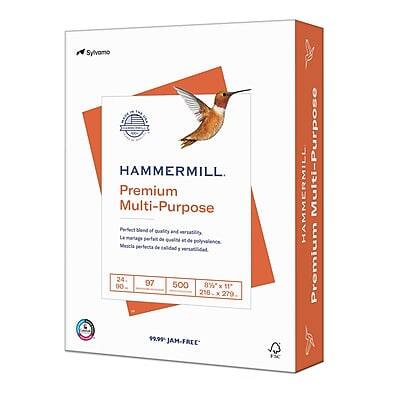 Hammermill - Premium 8.5" x 11" Multipurpose Paper, 24 lbs., 97 Brightness, 500 Sheets/Ream (105810) - White