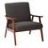 Angle. OSP Home Furnishings - Davis Mid-Century Fabric Armchair - Klein Charcoal.