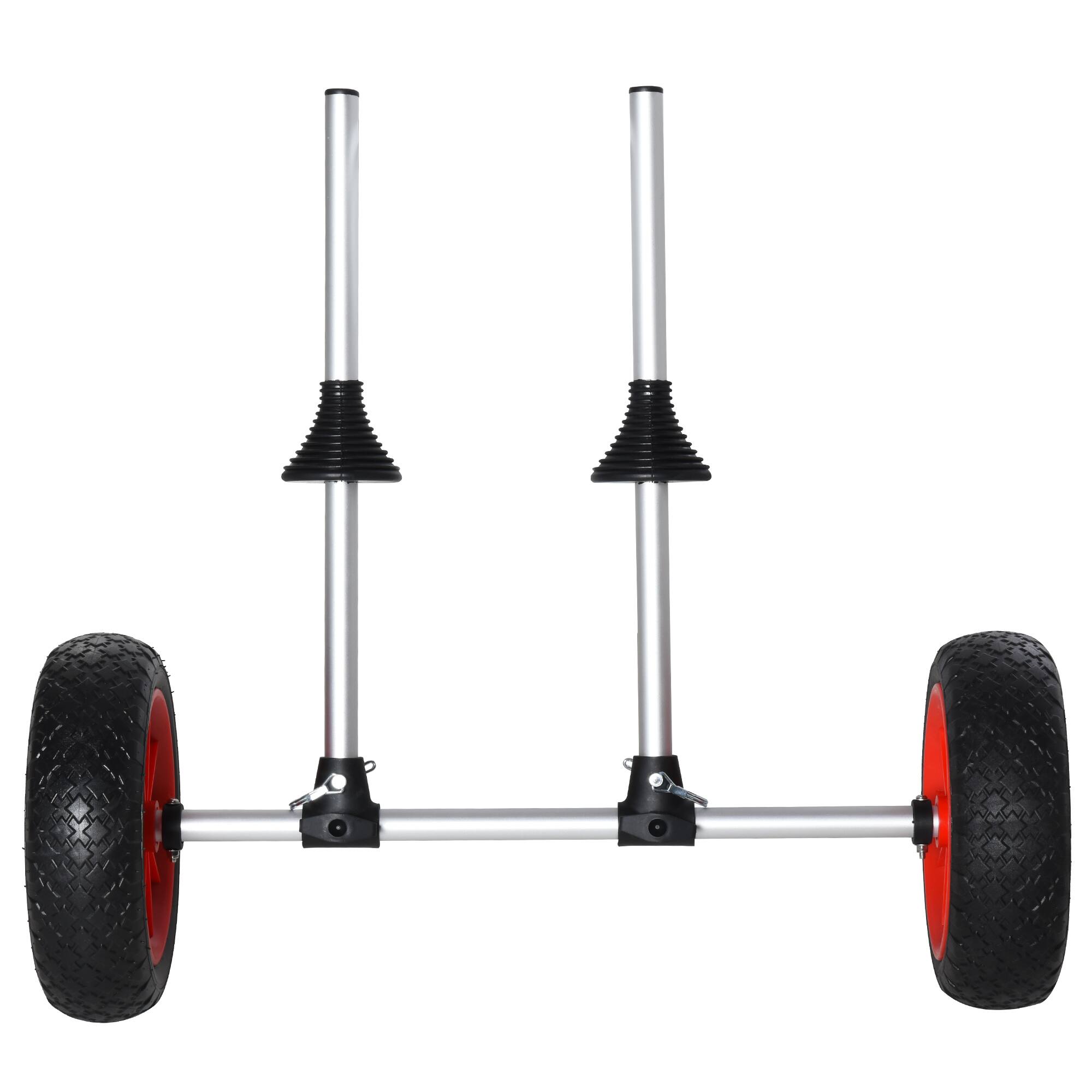 Alt View 8. Soozier - Kayak Cart, Trolley Trailer Kayak Wheels with Strong Aluminum Frame, Adjustable Width Crossbar - Silver.