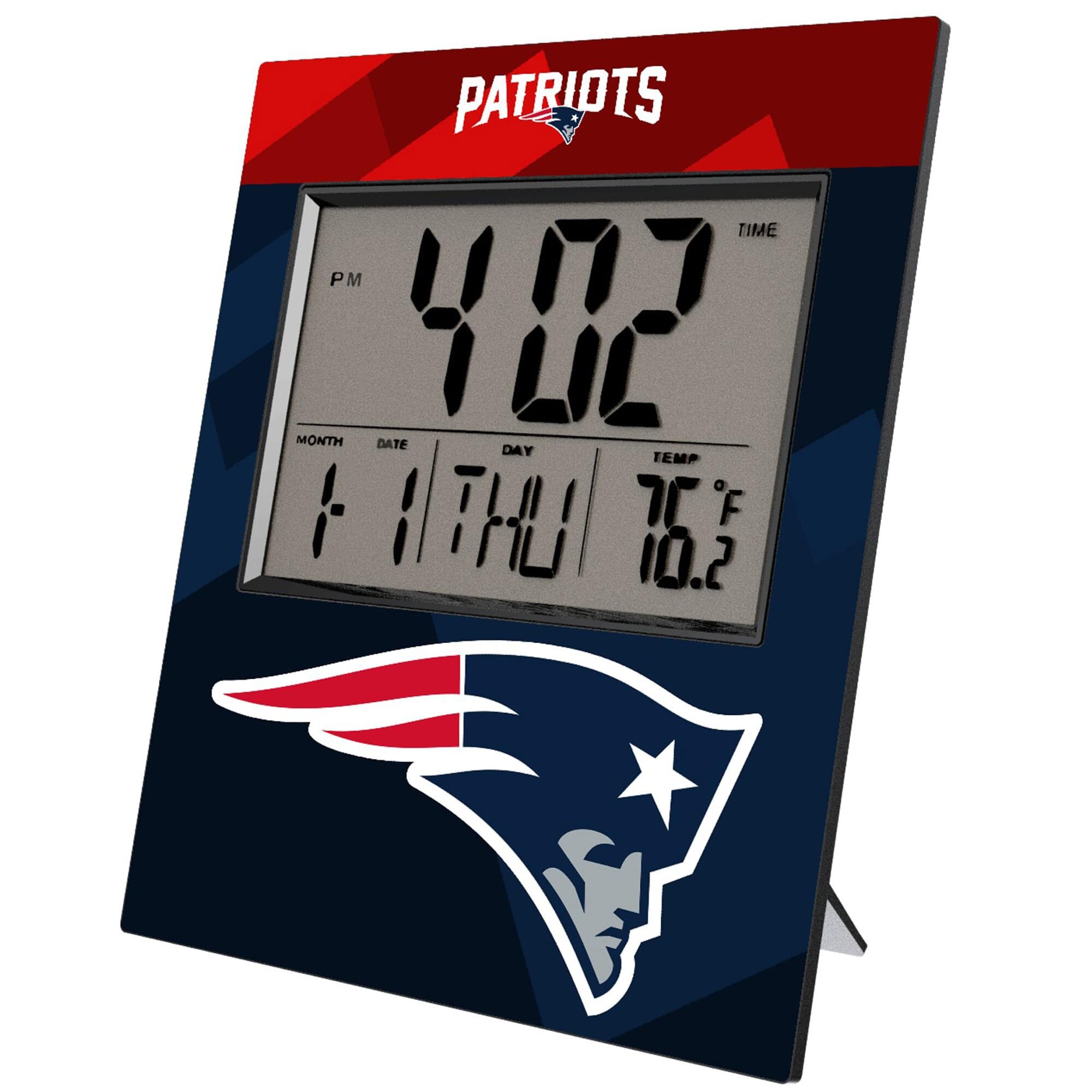 PATRIOTS

TIME  
4:02 PM

MONTH DATE DAY TEMP  
1 1 THU 76°F

10.2