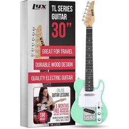 Lyxpro - 30” Electric Guitar TL Series, Solid Body Guitar with 3-Way Switch & Tone Controls - Green