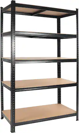 Front. Ecooso - 5-Tier,2000LBS Capacity Garage Storage Shelves Heavy Duty - Black.