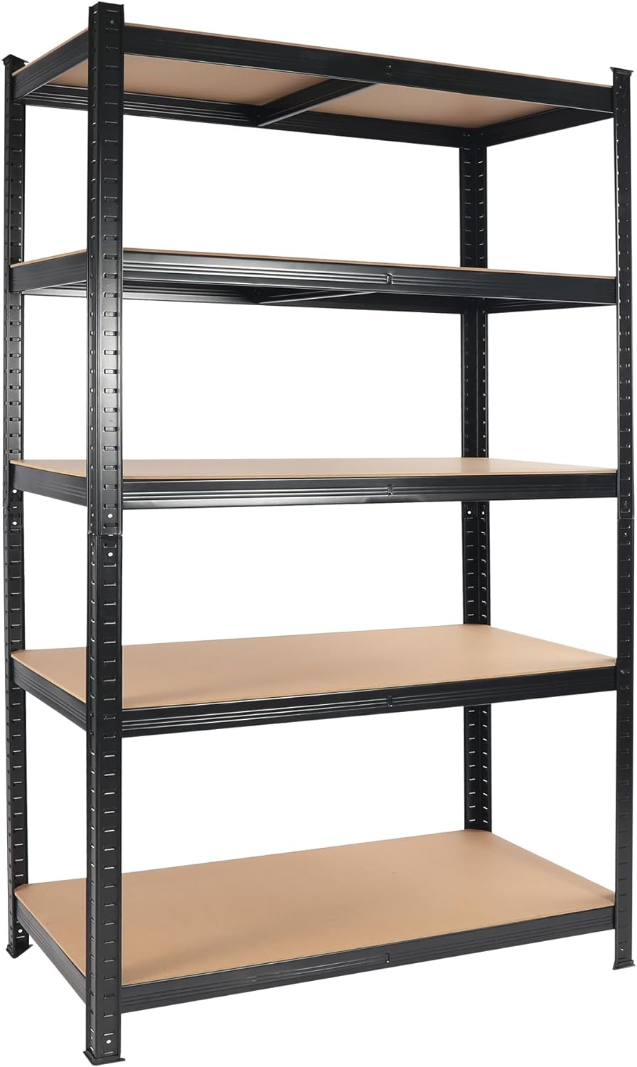 Ecooso - 5-Tier,2000LBS Capacity Garage Storage Shelves Heavy Duty - Black