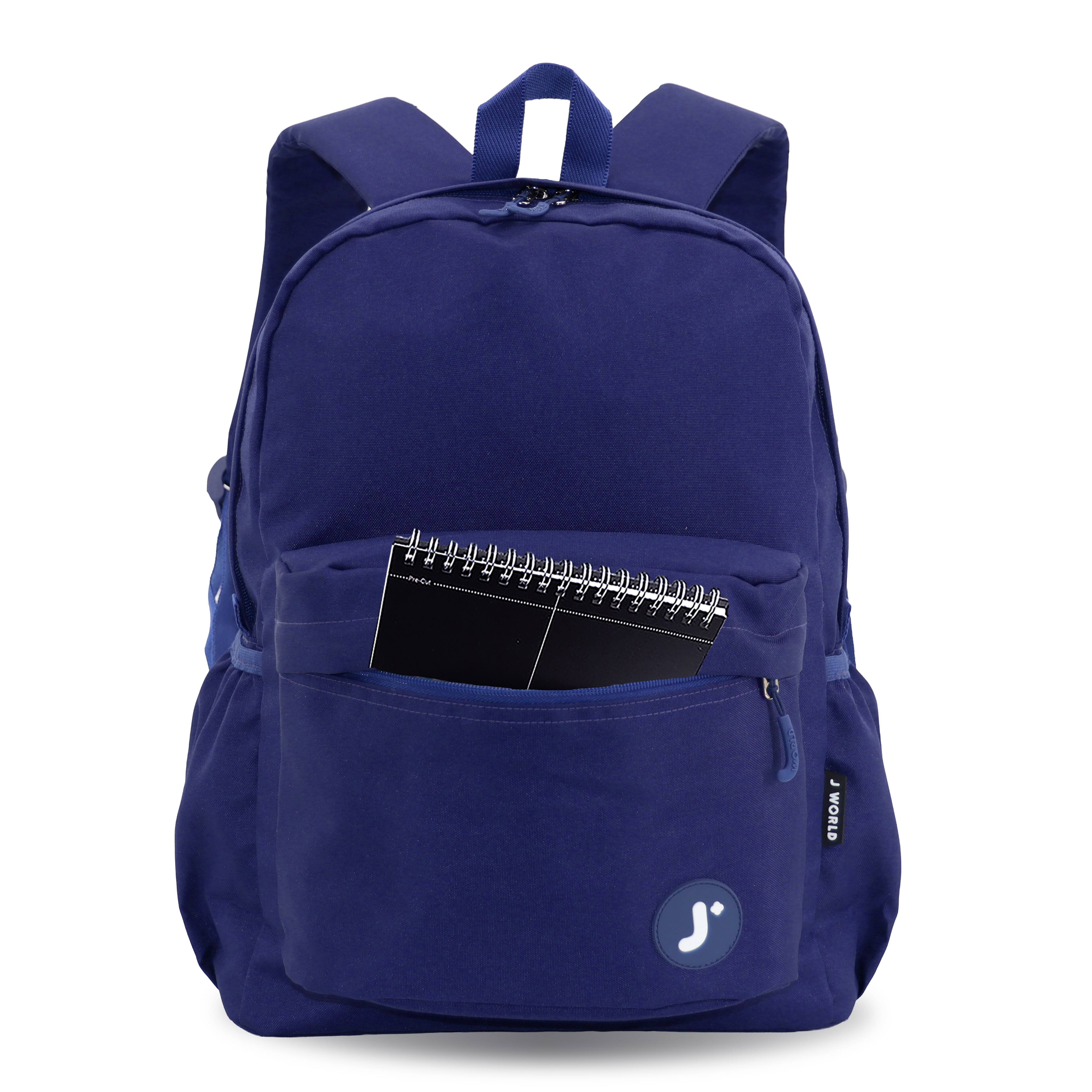 Alt View 1. J World - J World Unisex Oz 17" Daily Backpack For School And Travel - Navy - NAVY.