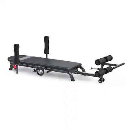 Front. Sunny Health & Fitness - Adjustable Stretch and Decompression Table - Black.