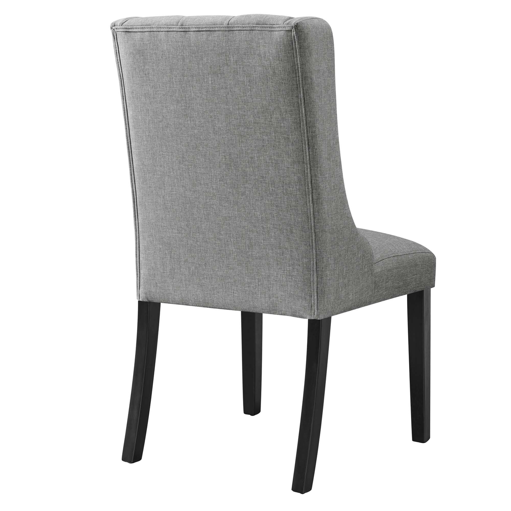 Back. Modway - Baronet Button Tufted Fabric Dining Chair by Modway - Gray.