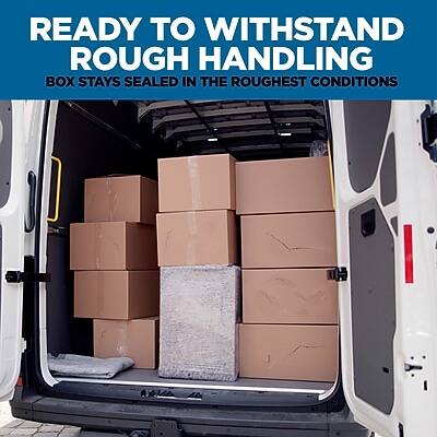 READY TO WITHSTAND ROUGH HANDLING  
BOX STAYS SEALED IN THE ROUGHEST CONDITIONS