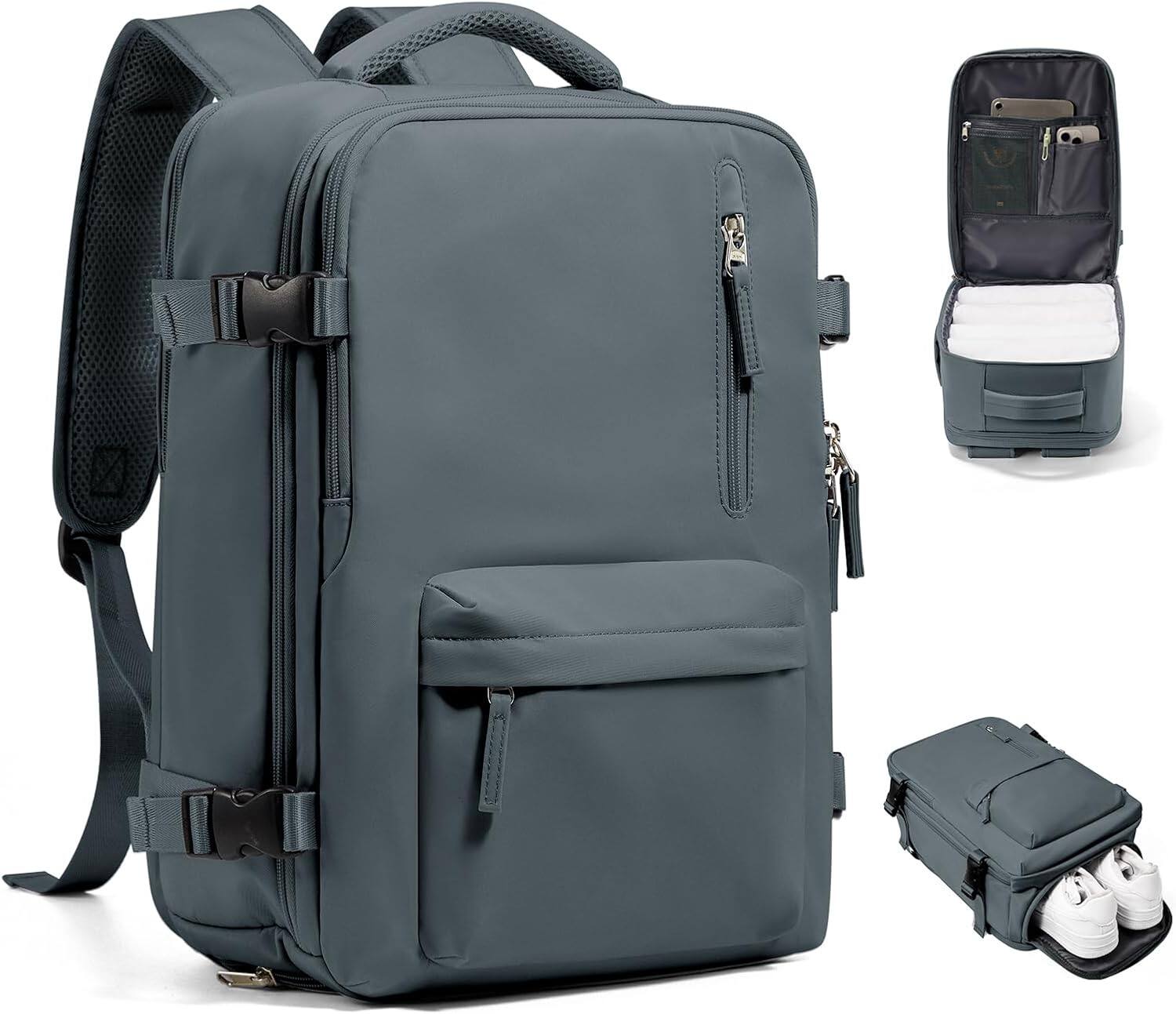 Front. Live At Space - VGCUB Travel Backpack Women Spirit Airlines Personal Inches Laptop College Waterproof Carry Flight Approved Work... - Grey Blue-Small.