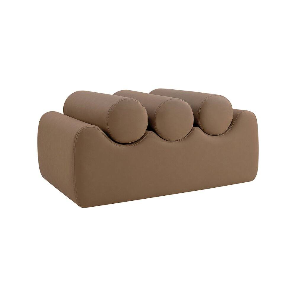 Alt View 4. Meridian Furniture - Rumble Brown Vegan Leather Bench - Brown.